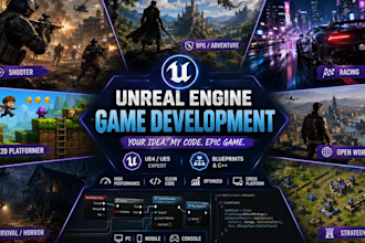 do unreal engine game development, develop unreal engine game, ue5 blueprints