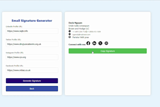 create an email signature generator