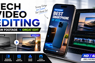 edit professional tech youtube videos and reviews