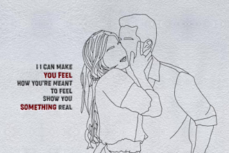 create trendy hand drawn animated lyric video