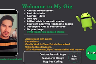 be your java coder for android app creation and development