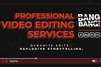 do professional video editing and post production