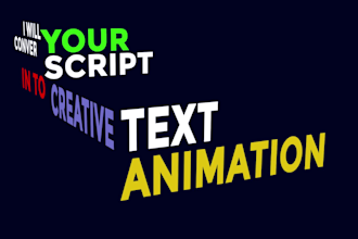 create kinetic typography and text animated video