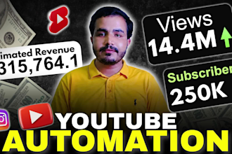 automate cashcow youtube channel with 100 shorts