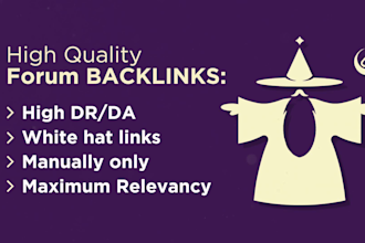 do manual forum backlinks with high DR da