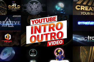 create youtube intro and outro video