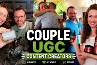 create couple ugc or be your spokesperson couple for your ugc video ads