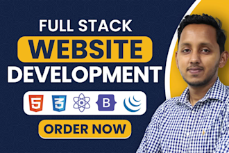 do website development as full stack web developer, PHP laravel HTML CSS react