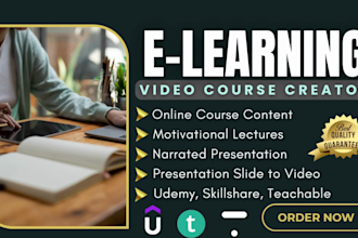 create online course content, video course, elearning video, course creation