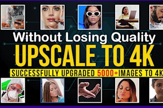 enlarge upscale photo  and increase image resolution to HD