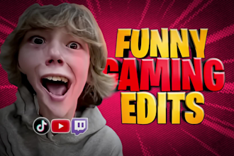 edit professional and funny gaming video editing for youtube