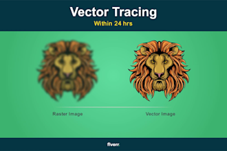 do vector tracing or convert image and logo to vector