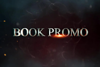 create a cinematic book trailer teaser and promo video