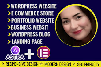 create website using  astra pro by elementor