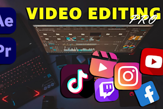 do a pro video editing, youtube, vlog, social media reels