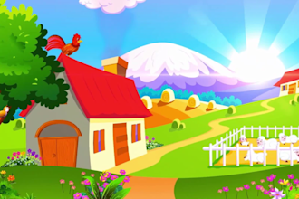 unique 2d cartoon video animation for kids
