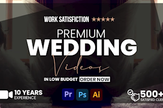 do beautiful wedding video editing professionally in 24 hous