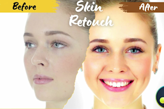 do professional skin retouching and beautification
