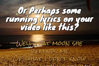 add running text or lyrics to your social media music post
