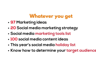 send full marketing ideas and strategies for your business