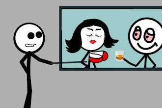 create funny and viral stickman and 2d animation for social media