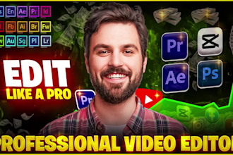 do professional and creative youtube video editing