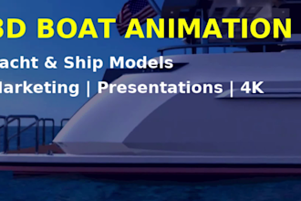 create professional 3d yacht and ship models with realistic animation
