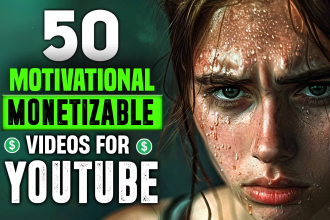 create 100 monetizable motivational videos for youtube channel