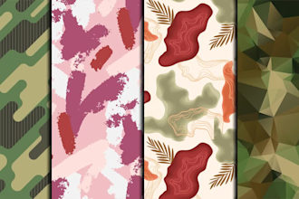 create unique seamless pattern design for textile prints