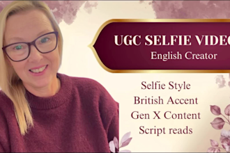 create mature selfie style ugc videos for middle age female