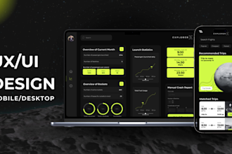 design modern, responsive UI UX for mobile and web apps