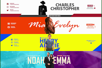 design professional spotify artist banner and youtube banner