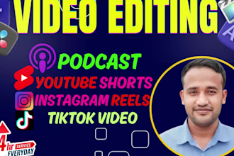 edit your podcast, youtube shorts, travel, and vlog video editing