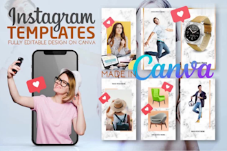 design attractive  social media posts and templates in canva