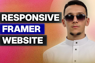 design and develop responsive framer website, figma to framer landing page