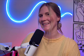 create a podcast ugc promo video for tiktok video ads, instagram ads or youtube