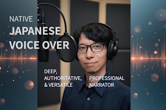record a professional japanese voice over for your project