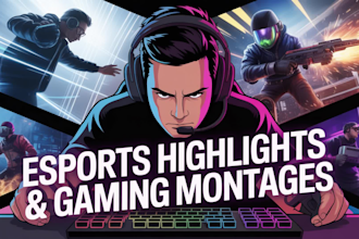 edit professional gaming montages and esports highlights