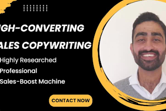 do high converting sales copy, landing page, sales page, ad copywriting
