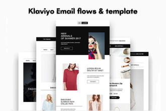 build klaviyo email template design for klaviyo email flows