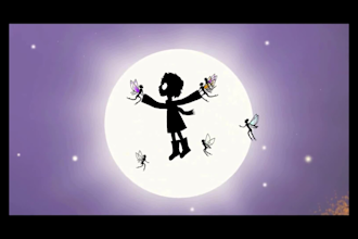 do silhouette animation, hand drawn black and white video shadow illustration