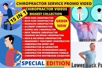 make chiropractor or chiropractic service promo video