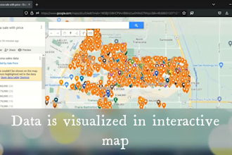 convert realtor excel, website to live google maps 2d, 3d