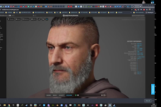 model 3d real time realistic metahuman character, digital human avatar, humanoid