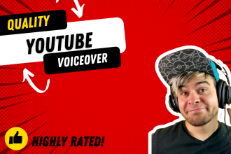 record a professional youtube voice over for you