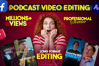 edit business podcast audio, video for instagram reel and youtube shorts