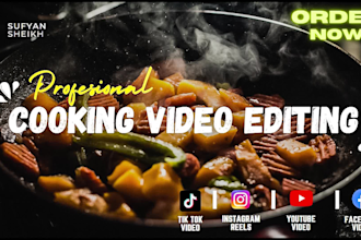 edit awesome cooking and recipe videos for youtube and reels