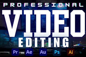 be your video editor and do video editing for youtube