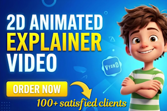 create an engaging 2d animation explainer video in 24 hours