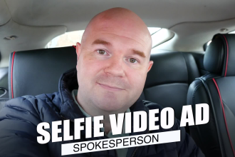 create selfie style ugc male spokesperson video ad